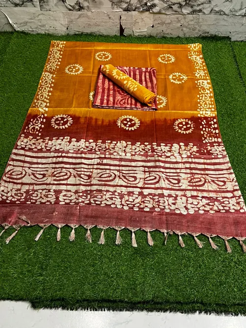 Timeless Dupion Silk Batik Elegance